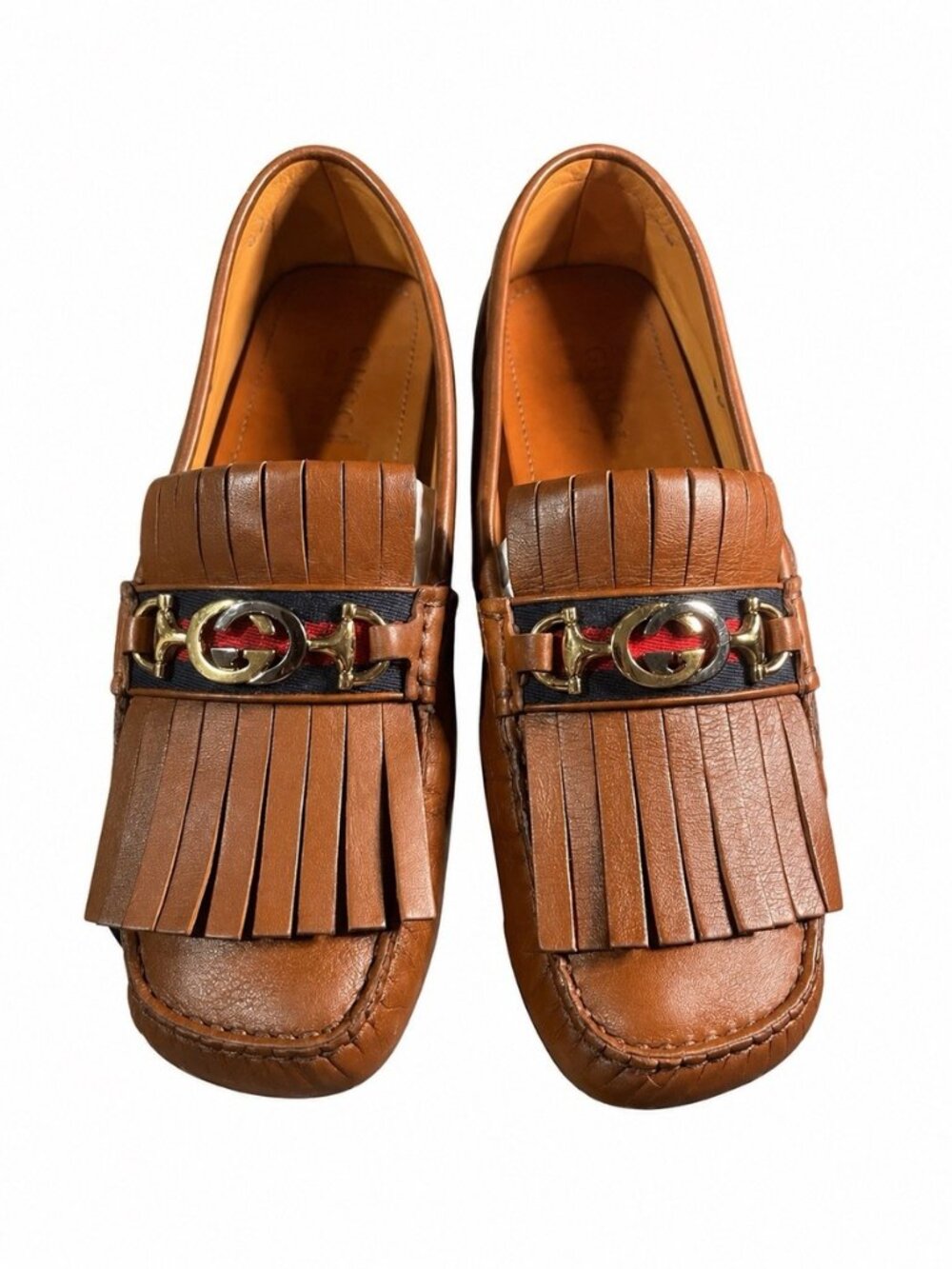 Gucci Brown Leather Fringe Loafer – Men’s Size 9 (Style 575642 DTM30) - Picture 5 of 10